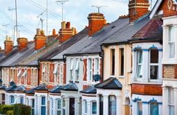 Row of brick houses