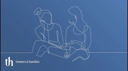 Line drawing of two women sitting and talking with blue background