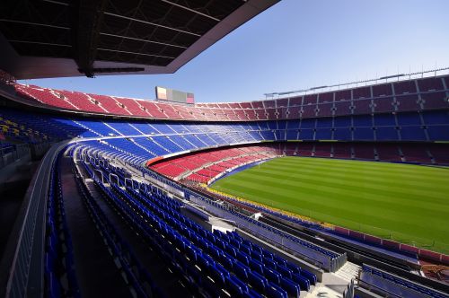 Interior of a football stadium