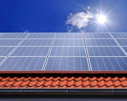 Solar panels on a roof