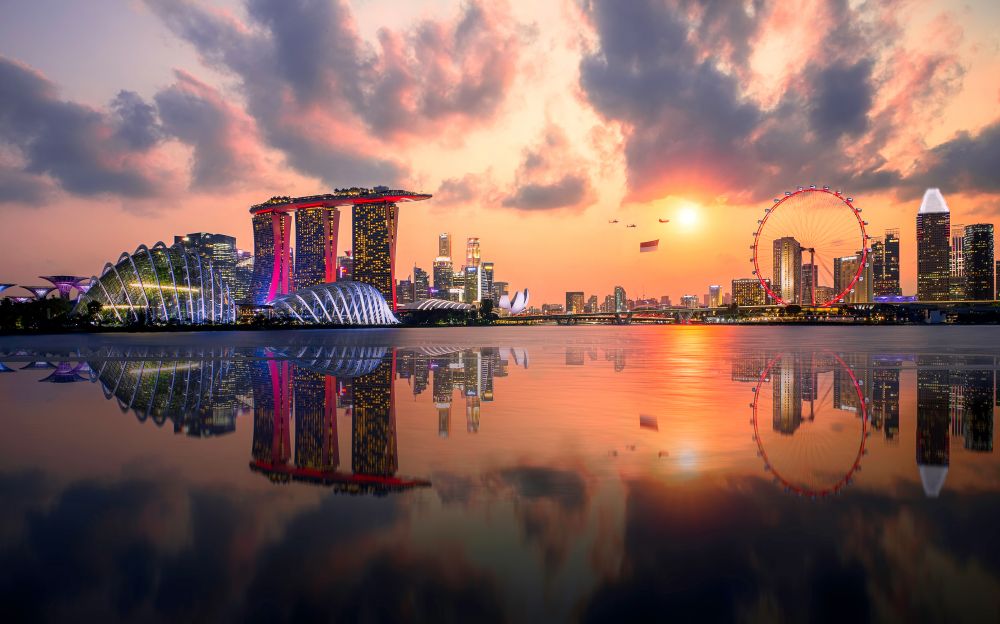 Singapore at dusk