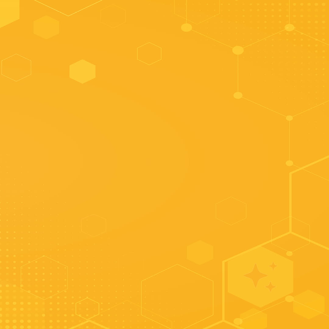 yellow background with white abstract imagery