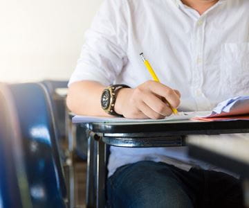 Student at a desk