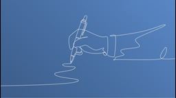 Writting pen line drawing