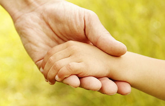 Holding hands