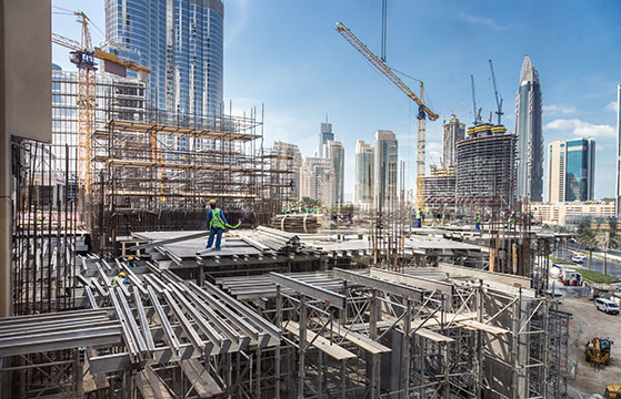 A building construction site