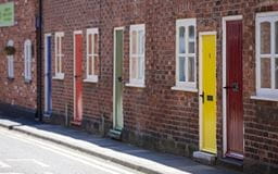Coloured doors