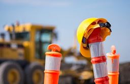 Construction hat on cone