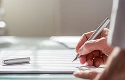 Signing a contract