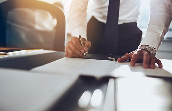 Signing a contract