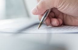 Signing a contract