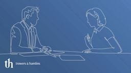 man and woman talking