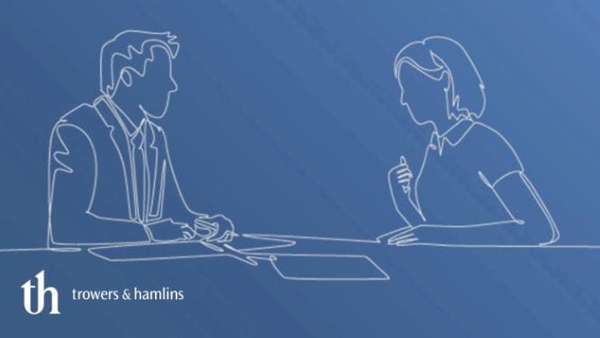 man and woman talking