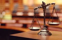 scales in a courtroom