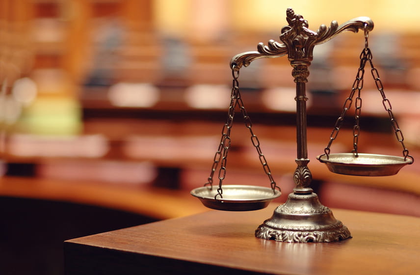 scales in a courtroom