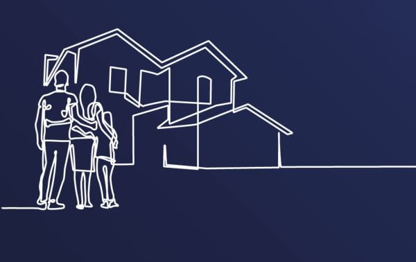 family looking at home