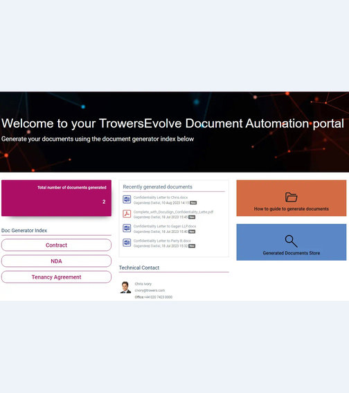 TrowersEvolve - Document Automation