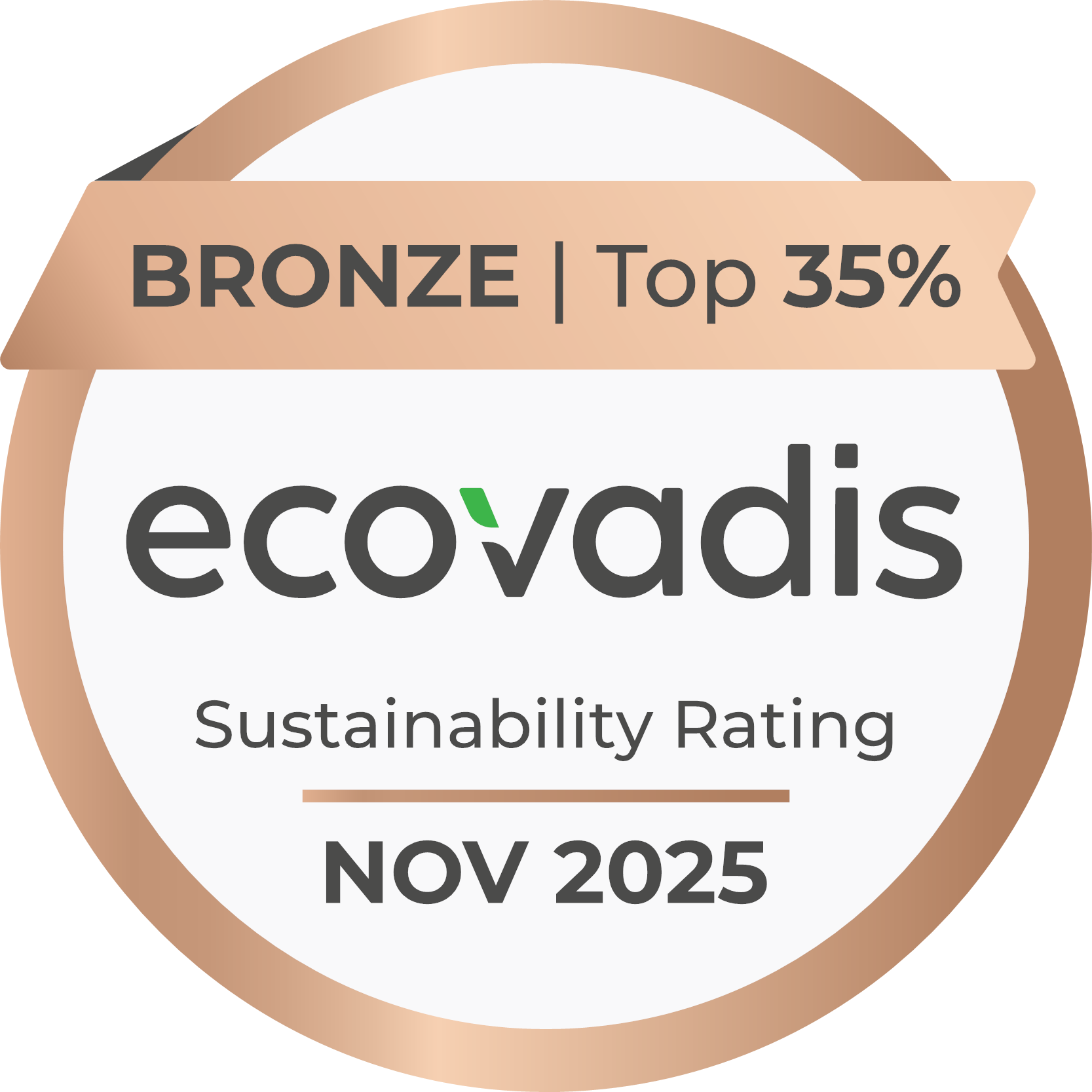 EcoVadis is the world's largest and most trusted provider of business sustainability ratings.